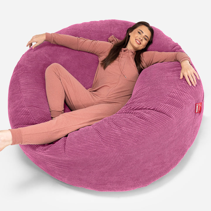 Mega Mammoth Bean Bag Sofa - Pom Pom Pink 01