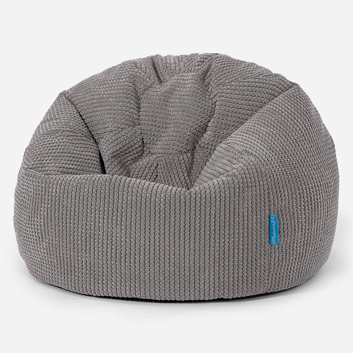 Classic Kids Bean Bag Chair 1-5 yr - Pom Pom Charcoal Grey 01