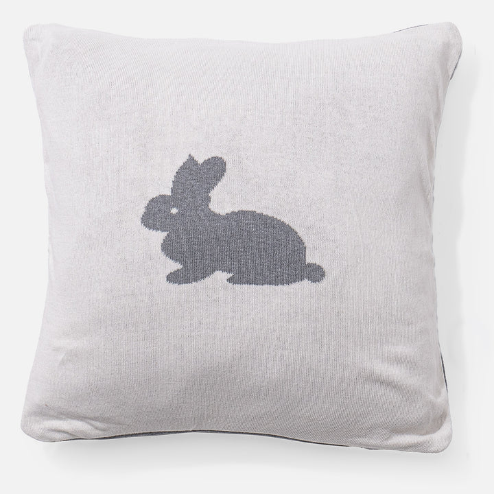 Decorative Cushion 47 x 47cm - 100% Cotton Rabbit