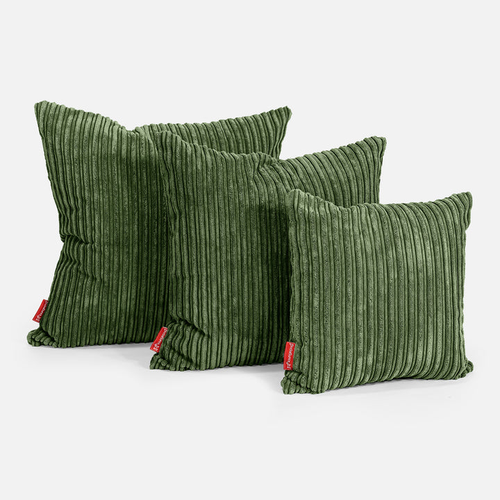 Scatter Cushion 47 x 47cm - Cord Forest Green 02