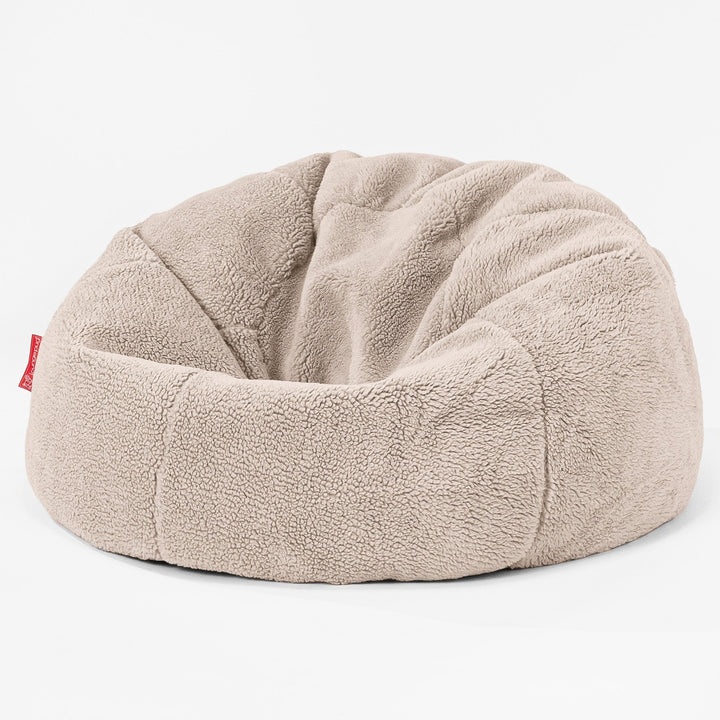 Classic Bean Bag Chair - Teddy Faux Fur Mink 01