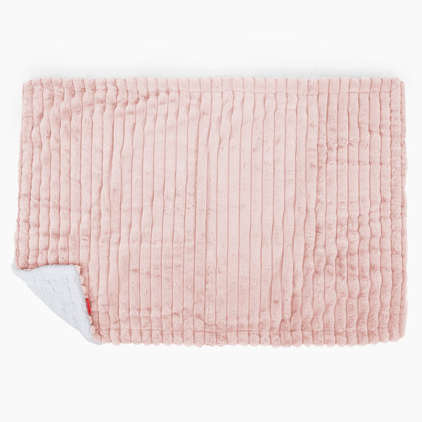 Sherpa Throw / Blanket - Ultra Plush Cord Dusty Pink Fabric Close-up Image