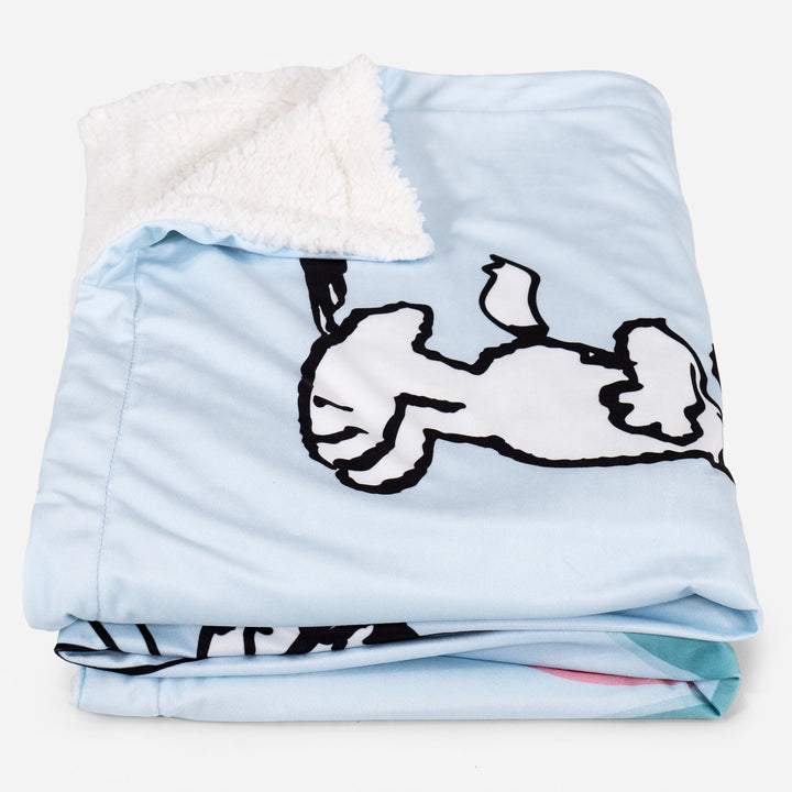 Snoopy Fleece Throw / Blanket - Love Slogan 02