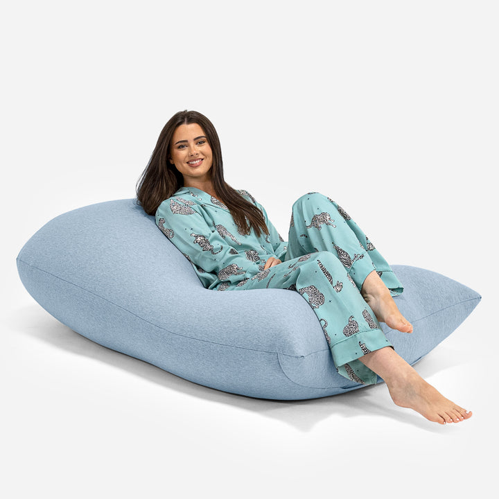 Grande XL Bean Bag - Stretchy Cotton Baby Blue 01