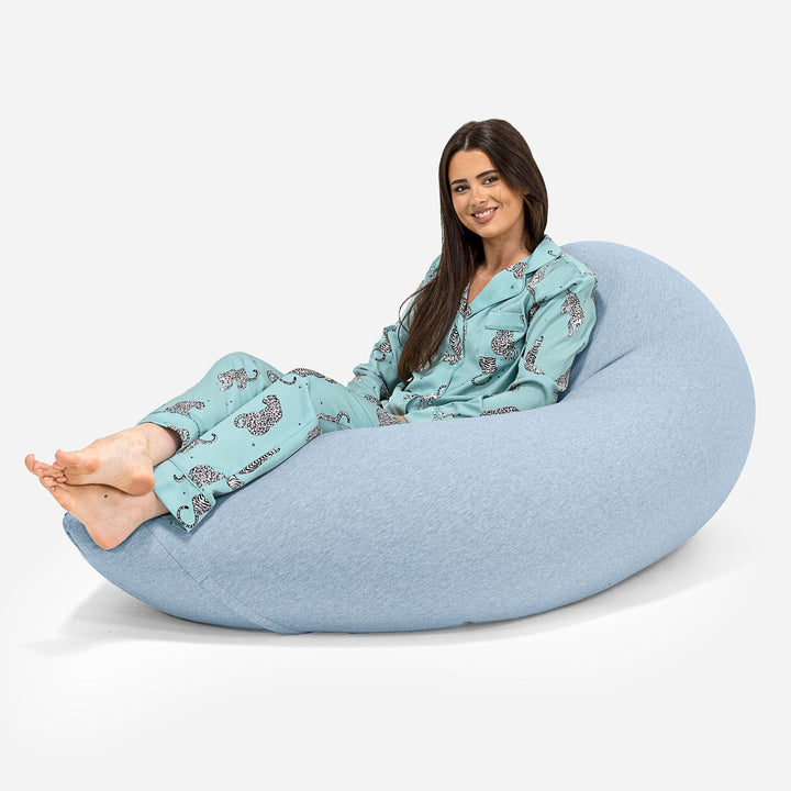 Grande XL Bean Bag - Stretchy Cotton Baby Blue 02