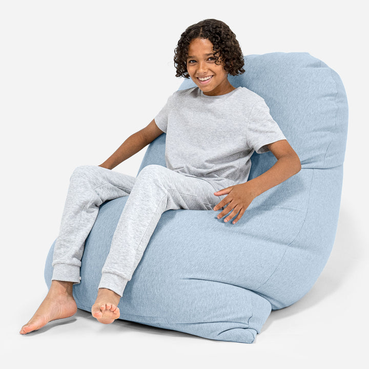 Grande XL Bean Bag - Stretchy Cotton Baby Blue 03