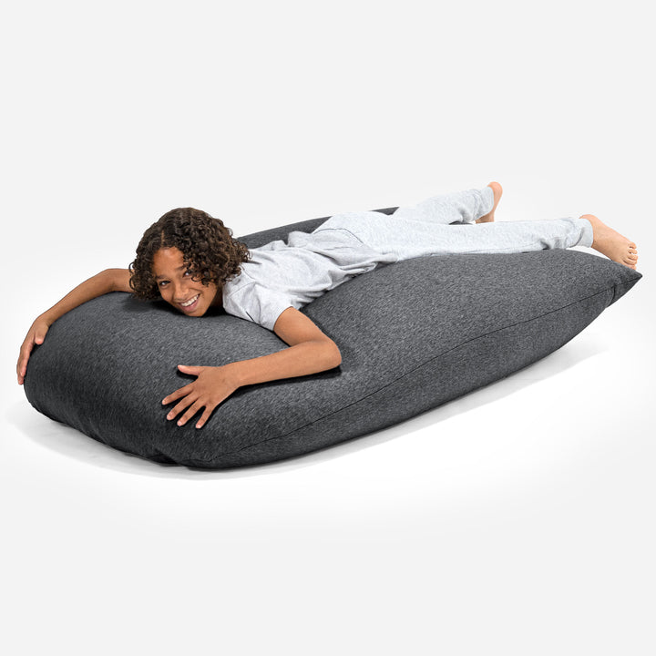 Grande XL Bean Bag - Stretchy Cotton Graphite Grey 04