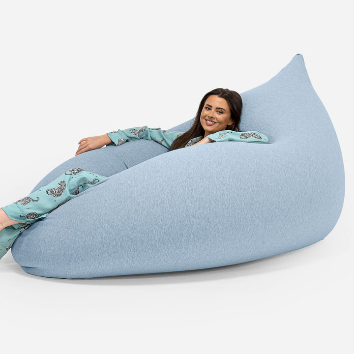 Venti XXL Giant Bean Bag - Stretchy Cotton Baby Blue 01