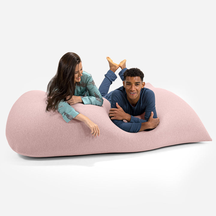 Venti XXL Giant Bean Bag - Stretchy Cotton Baby Pink 03