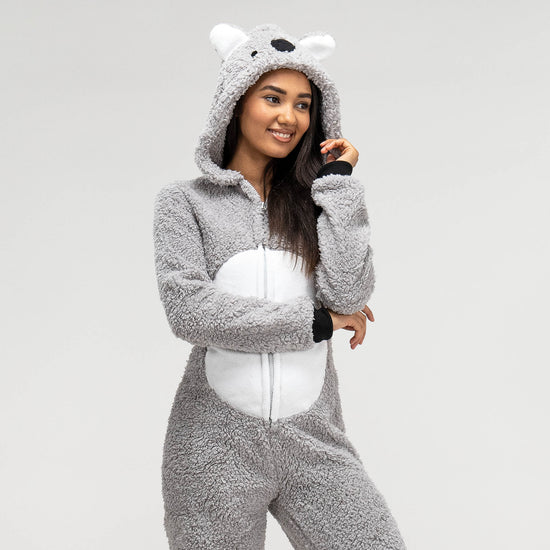 Women's Koala Bear Animal Fleece Onesie 03