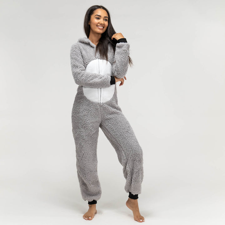 Women's Koala Bear Animal Fleece Onesie 04