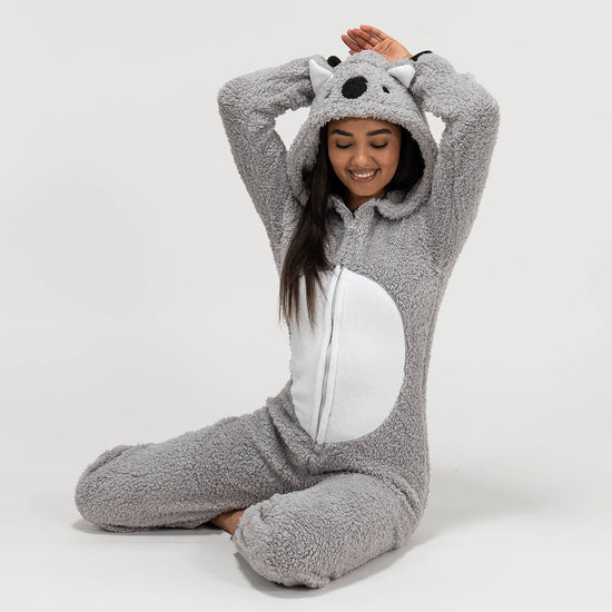 Women's Koala Bear Animal Fleece Onesie 05